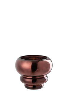 Porte-bougie/vase en verre prune JuliaJ-Line 2