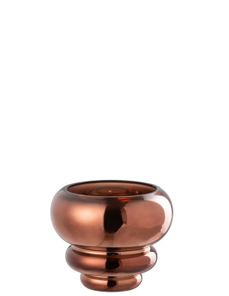 Porte-bougie/vase en verre Julia marronJ-Line Porte-bougie/vase en verre Julia marronJ-Line