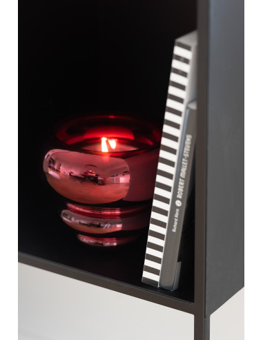 Porte-bougie/vase en verre Julia rouge foncéJ-Line