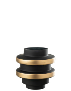 Vase en verre noir/or Kyle grandJ-Line