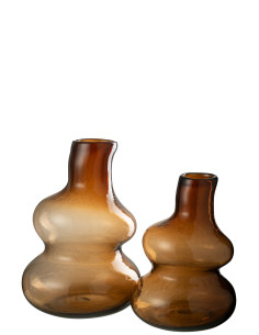 Vase Flacon Verre Marron GrandJ-Line 2