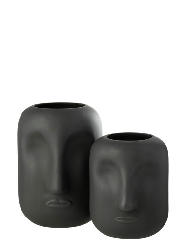 Vase en verre noir grandJ-Line