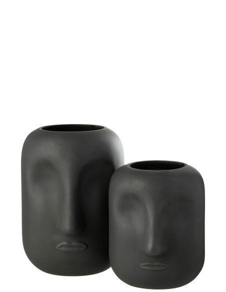 Vase en verre noir grandJ-Line Vase en verre noir grandJ-Line