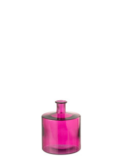 Vase Bouteille Verre Rose PetitJ-Line