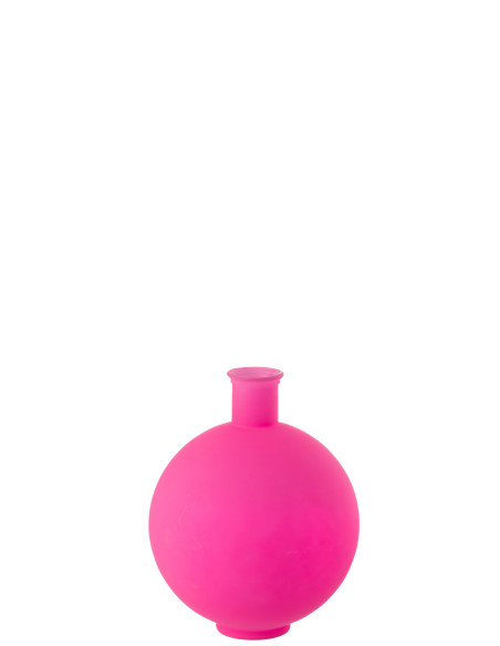 Vase Balle Verre Néon Rose GrandJ-Line Vase Balle Verre Néon Rose GrandJ-Line