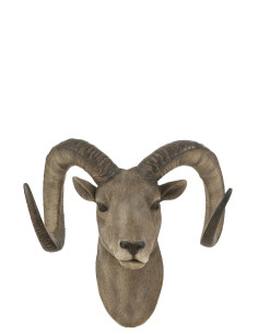 Tête de chèvre poly grisJ-Line
