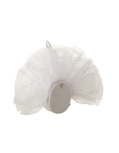 Décoration murale en peluche cygne blanc/argentJ-Line 2