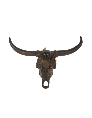 Crâne de bœuf Papillon Résine Marron/Or GrandJ-Line