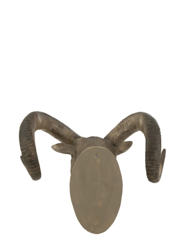 Tête de chèvre poly grisJ-Line