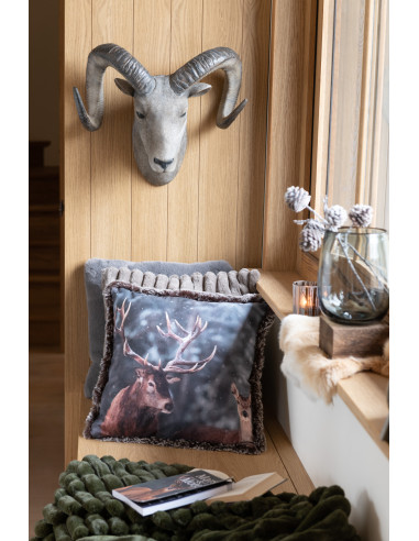 Tête de chèvre poly grisJ-Line