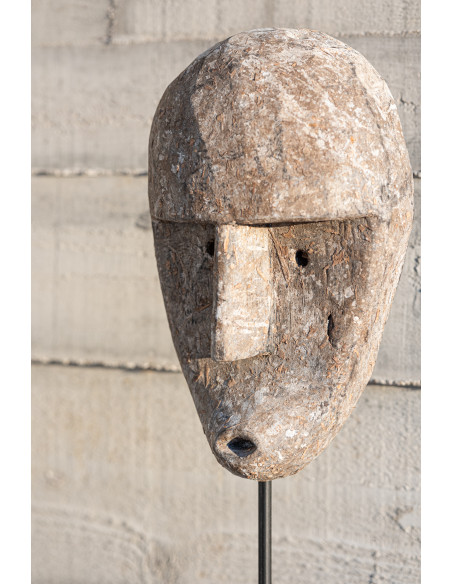 Figure Abstraite Mur ou Broche en Bois d'Albasia GrisJ-Line