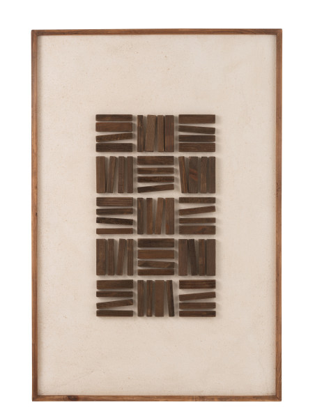 Décoration murale en pin John en bois/toile naturelleJ-Line