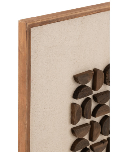 Décoration murale en bois de pin/canvas naturel JoshJ-Line