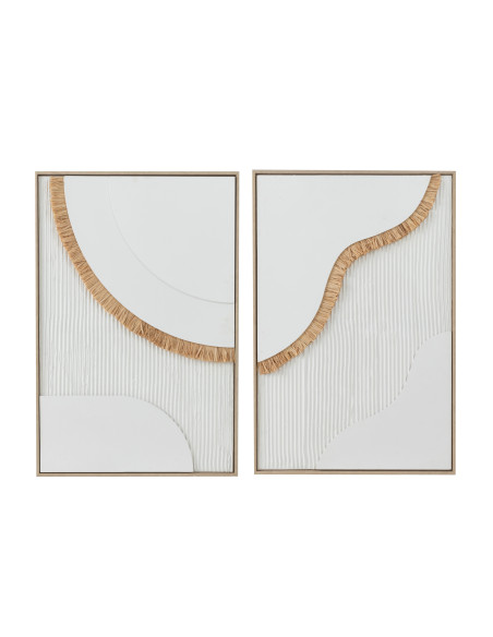 Peindre la toile de paille blanche assortie de 2J-Line