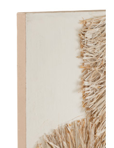 Décoration murale Toile/Peinture Ibiza Crème/Blanc Assortiment de 2J-Line 2