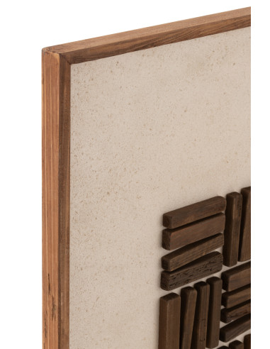 Décoration murale en pin John en bois/toile naturelleJ-Line