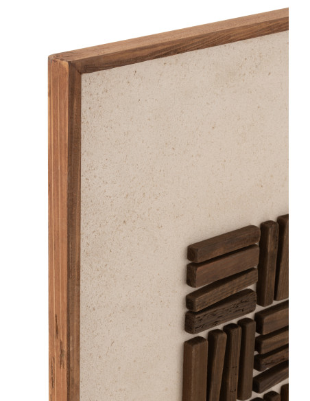 Décoration murale en pin John en bois/toile naturelleJ-Line