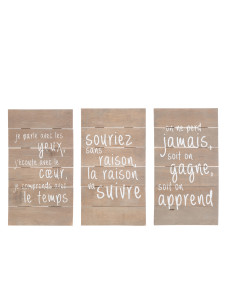 Panneaux en bois naturel inspirant assortiment de 3J-Line