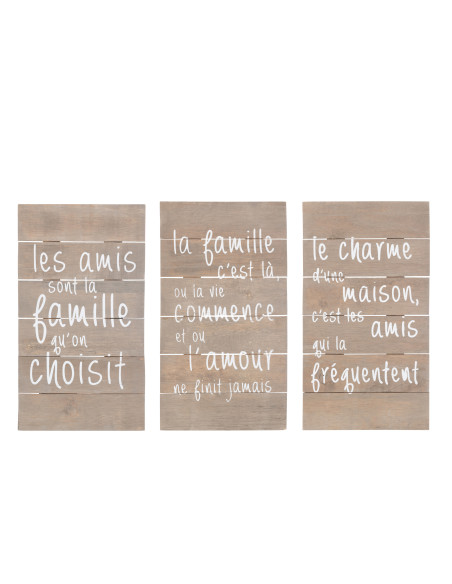 Panneaux Amis Positifs Bois Assortiment Naturel De 3J-Line