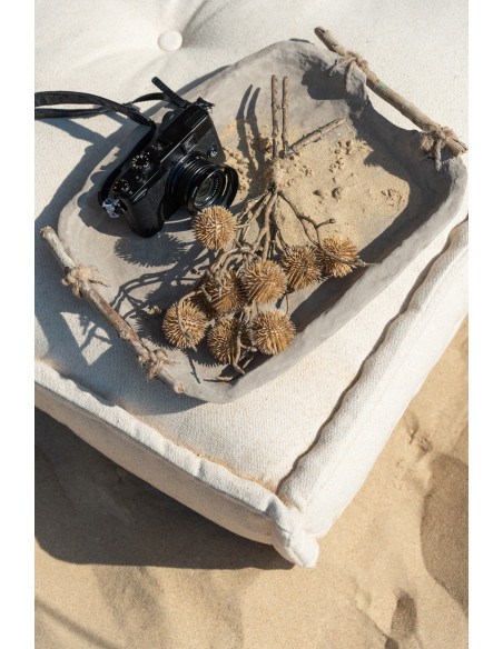 Plateau en papier mâché marronJ-Line