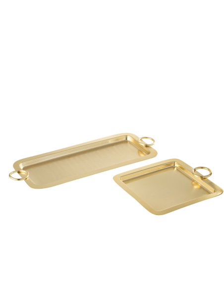 Plateau Mile Mat Métal Or GrandJ-Line