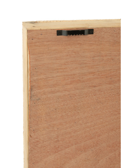 Motifs carrés de plateau en rotin naturel/blancJ-Line