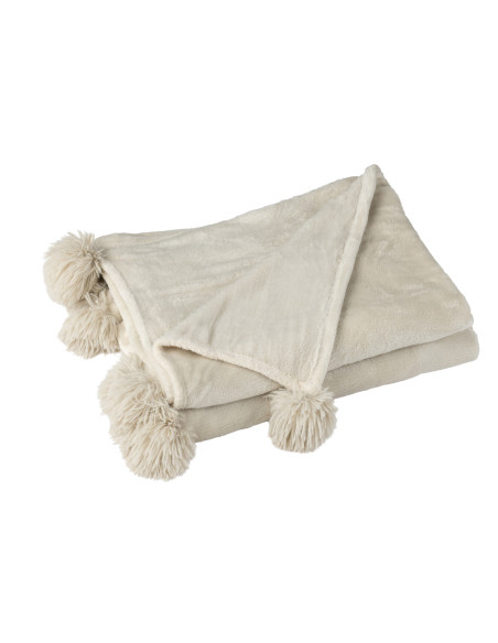 Tissu à carreaux en polyester beige / mentheJ-Line