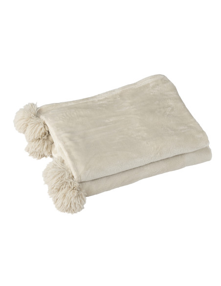 Tissu à carreaux en polyester beige / mentheJ-Line