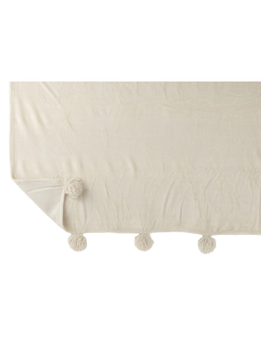 Tissu à carreaux en polyester beige / mentheJ-Line