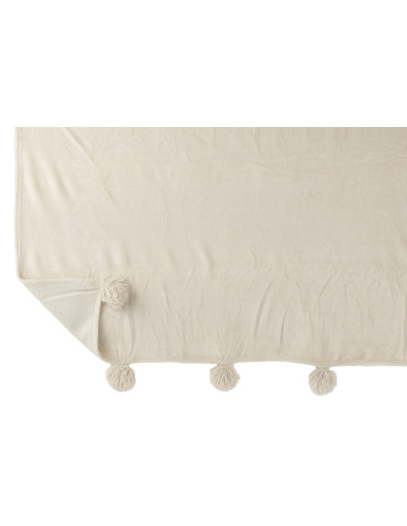 Tissu à carreaux en polyester beige / mentheJ-Line