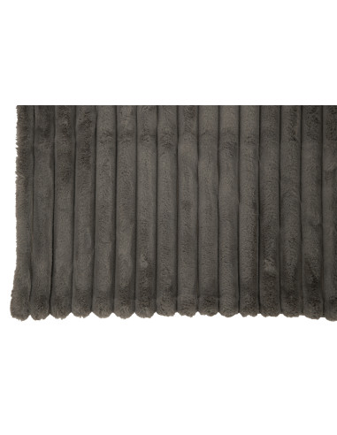 Tissu à carreaux en velours côtelé polyester gris foncéJ-Line