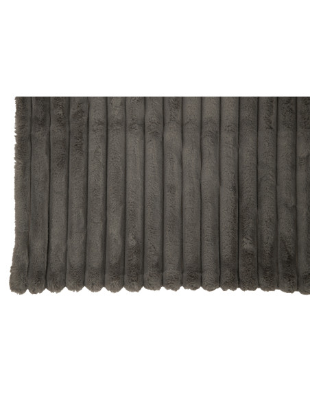 Tissu à carreaux en velours côtelé polyester gris foncéJ-Line