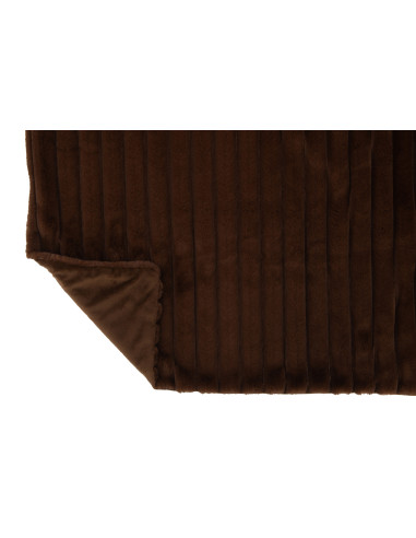 Corduroy à carreaux en polyester chocolatJ-Line