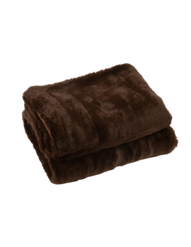 Plaid Cutie Polyester Dark Brown translates to "Carreau Mignon Polyester Marron Foncé" in French.J-Line