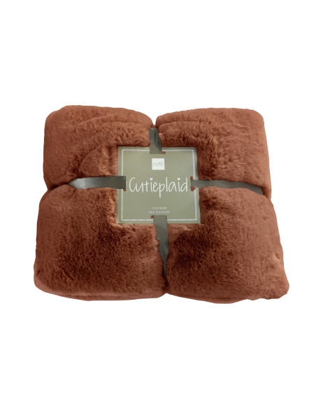 Plaid Cutie Polyester Light Brown translates to "Carreau Mignon Polyester Marron Clair" in French.J-Line