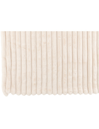 Tissu à carreaux en velours côtelé blanc en polyesterJ-Line