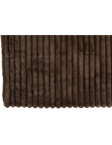 Carreaux en velours côtelé polyester chocolatJ-Line