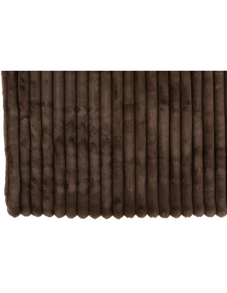 Carreaux en velours côtelé polyester chocolatJ-Line