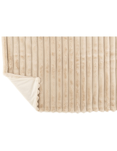 Tartan en polyester côtelé beigeJ-Line