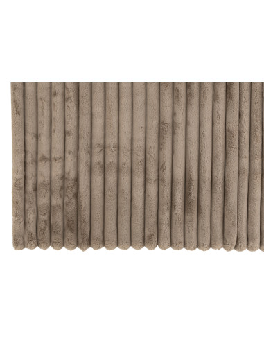 Tissu à carreaux en velours côtelé polyester taupeJ-Line