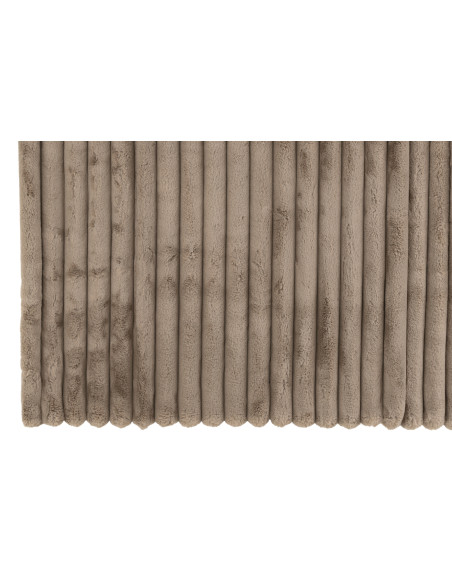 Tissu à carreaux en velours côtelé polyester taupeJ-Line