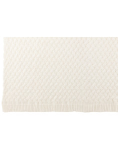 Plaid tricoté en acrylique blancJ-Line 2