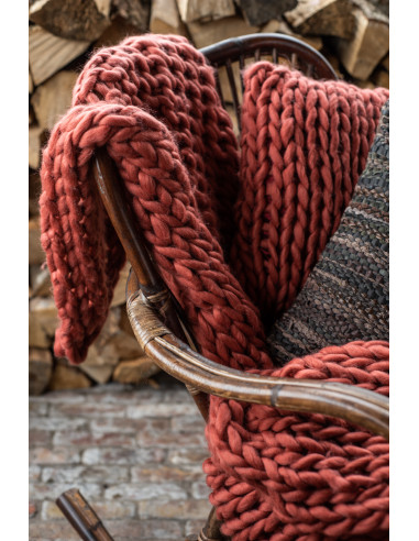 Tissé en acrylique rouge à carreauxJ-Line