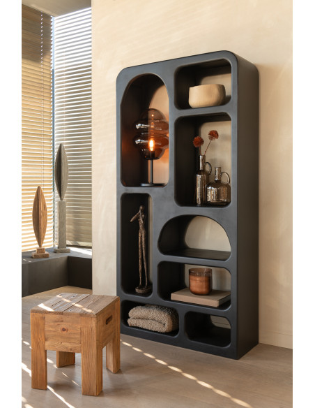 Carreaux à pompons en coton beige foncéJ-Line