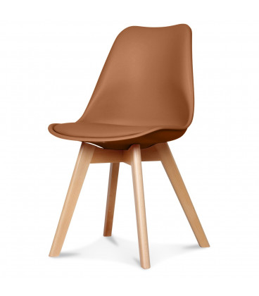 Chaise Copenhague Caramel + Coussin