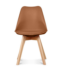Chaise Copenhague Caramel + Coussin