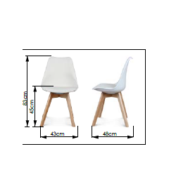 Chaise Copenhague Blanc + Coussin Chaise Copenhague Blanc + Coussin