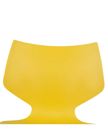 Lot de 4 chaises en polypropylene jaunes