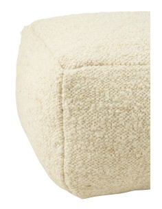 Pouf Carré Pois Laine CrèmeJ-Line 2