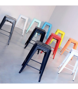 Tabouret Snacking / Plan de Travail Blanc Dallas 2